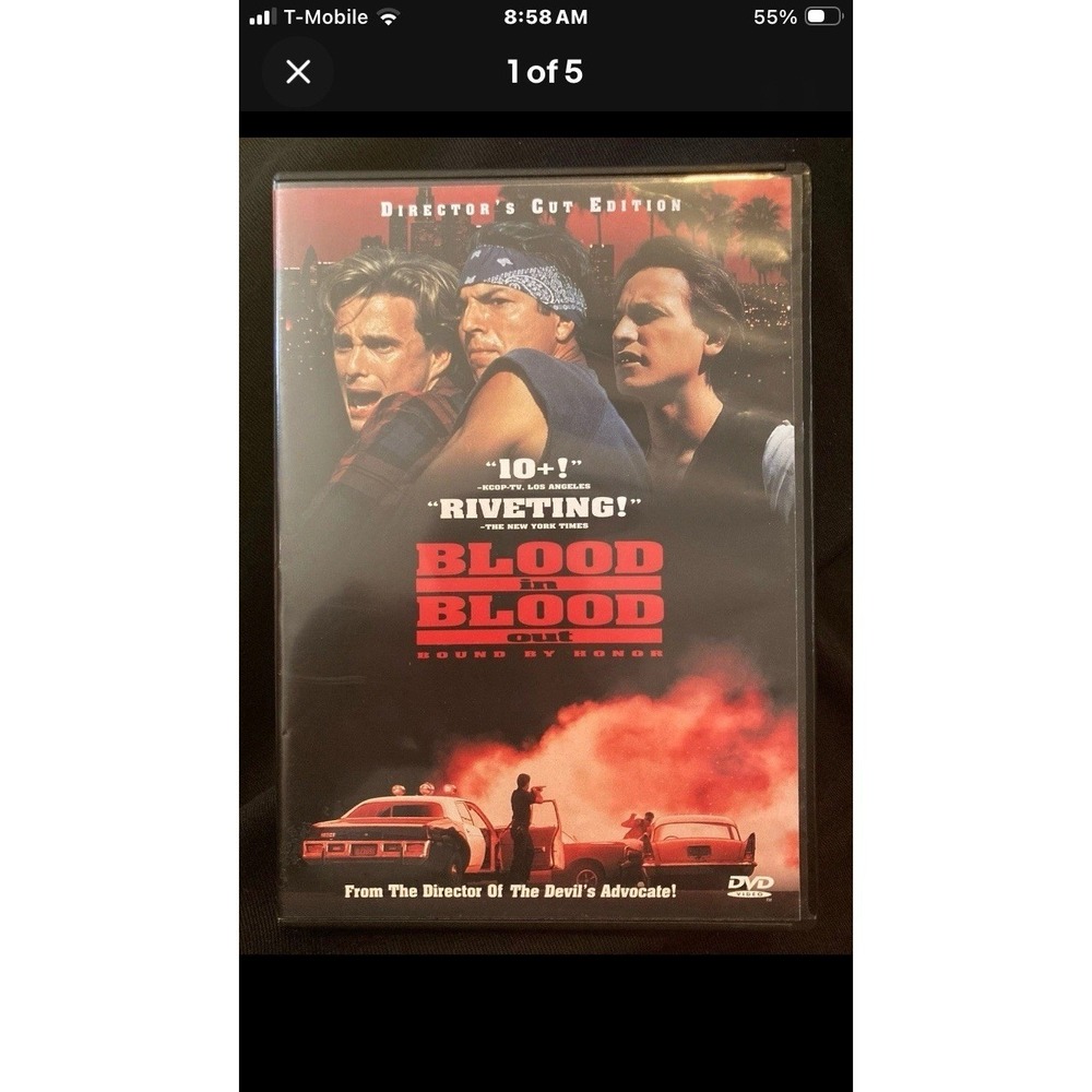 Disney DVD Movie Blood In Blood Out Bound by Honor Good Disc Only Director's Cut